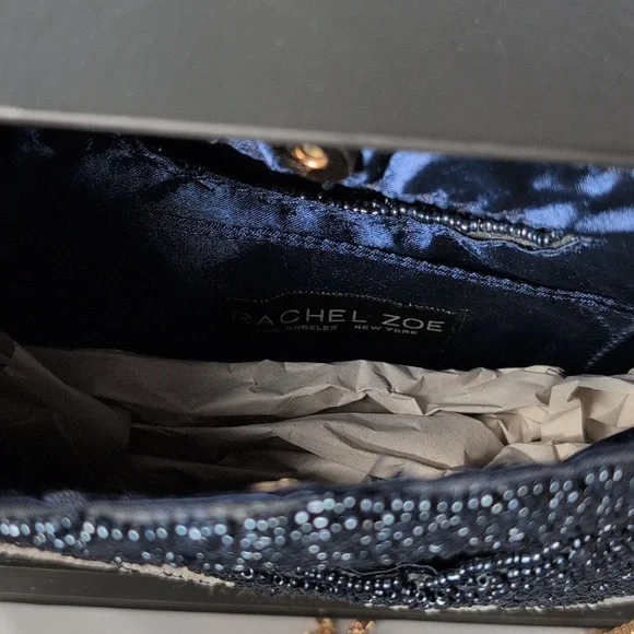 Rachel Zoe Beaded Clutch Purse with Swan Design - Picture 4 of 7